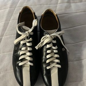 Bally men’s sneaker size 9D. Standard worn conditions .